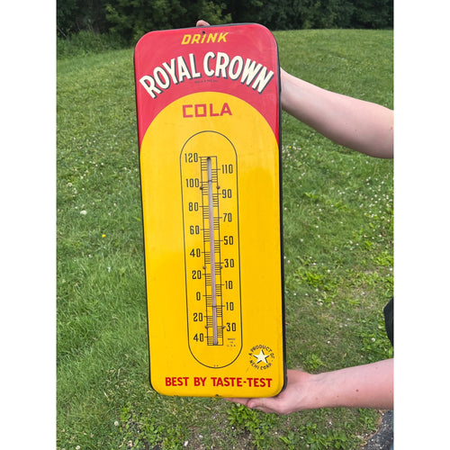 Vintage Royal Crown Cola Thermometer Advertising Sign RC Soda Pop - CLEAN