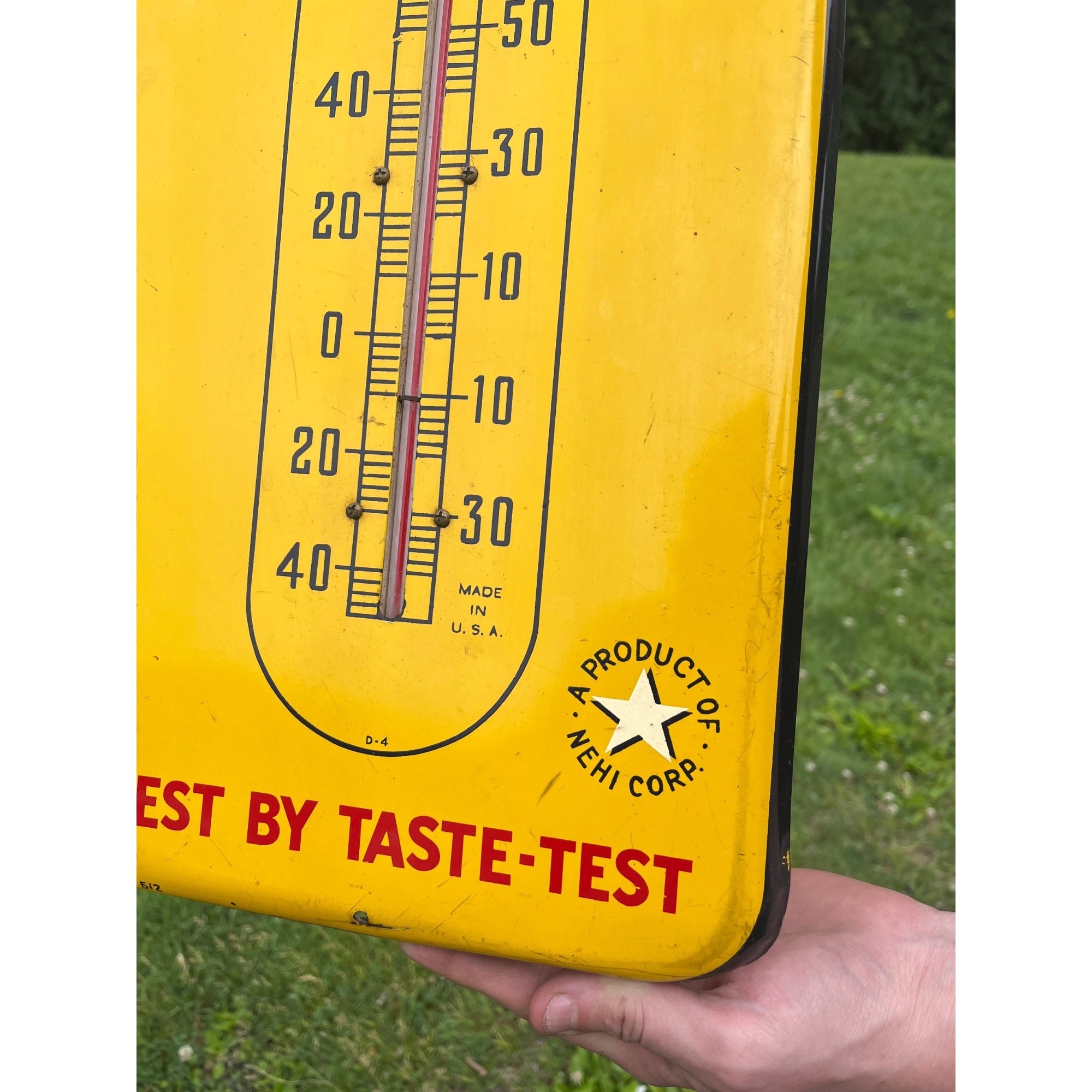 Vintage Royal Crown Cola Thermometer Advertising Sign RC Soda Pop - CLEAN
