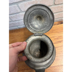 RARE ANTIQUE 19th CENTURY AMERICAN TEAPOT PEWTER signed J. MUNSON of CT 1850s