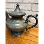 RARE ANTIQUE 19th CENTURY AMERICAN TEAPOT PEWTER signed J. MUNSON of CT 1850s