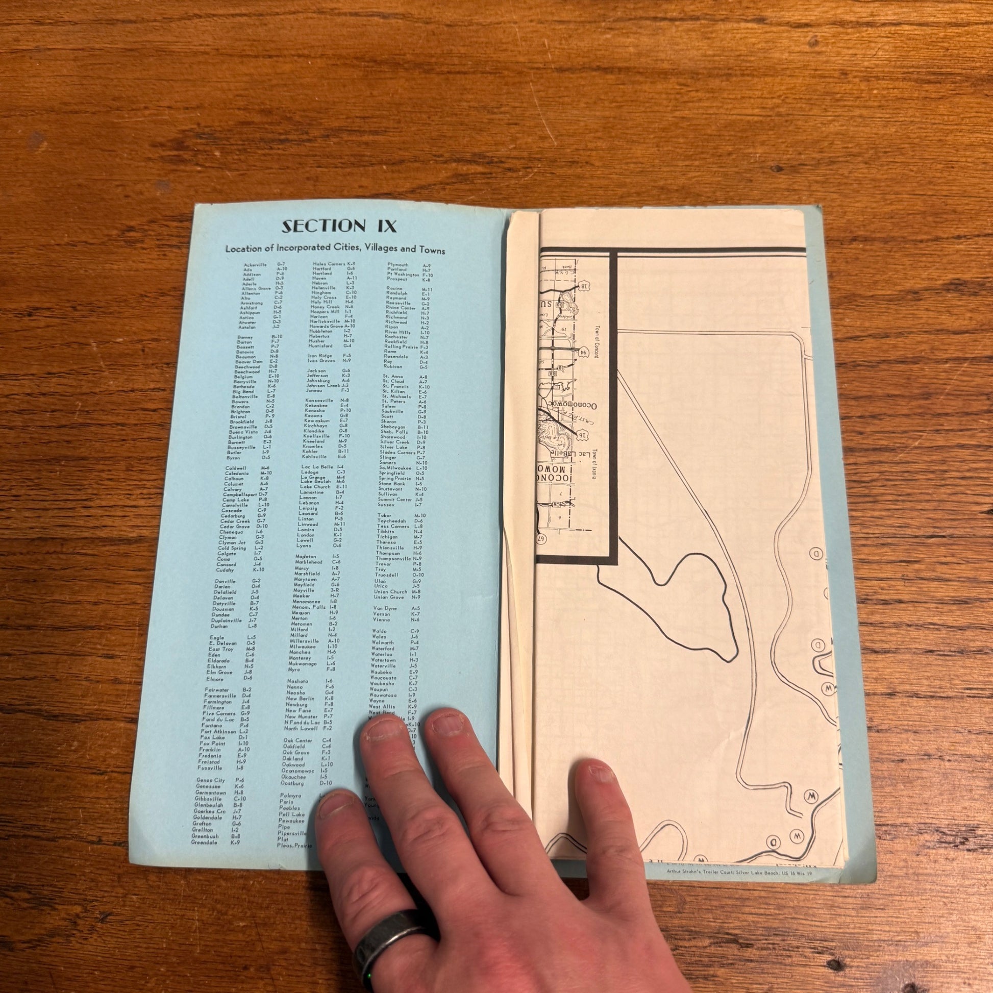 Sportsman Map of Wisconsin Section IX Series D Hunting Fishing Lands