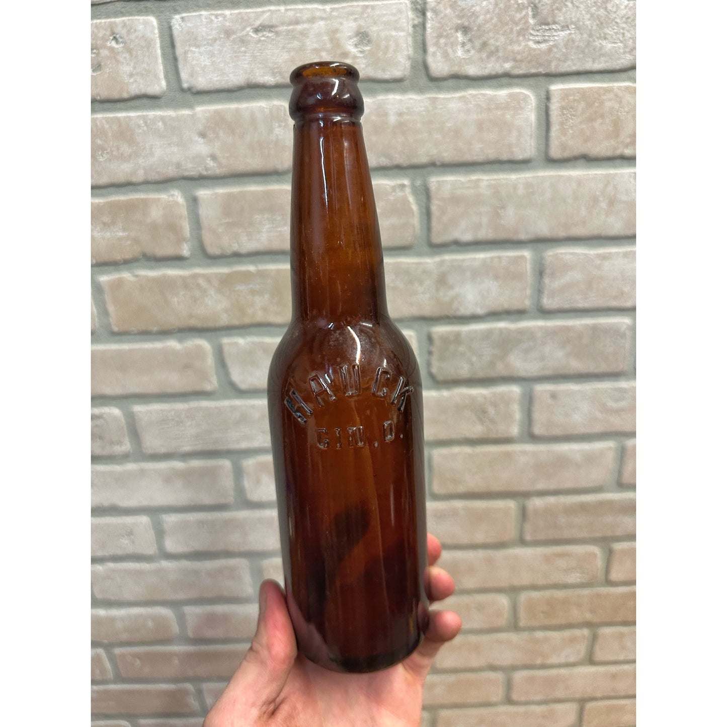 Pre-Pro John Hauck Brewing Co. Amber Brown Beer Bottle 12oz Cincinnati OH Ohio