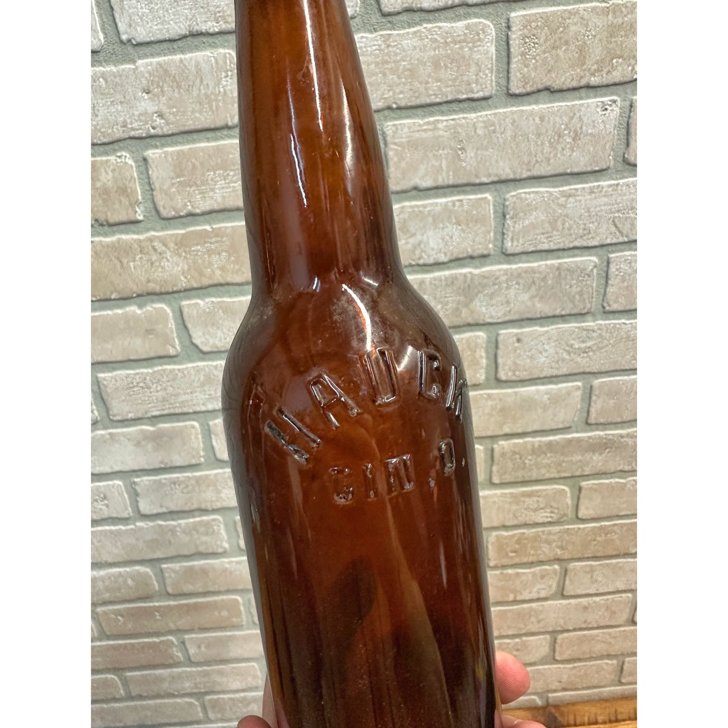 Pre-Pro John Hauck Brewing Co. Amber Brown Beer Bottle 12oz Cincinnati OH Ohio