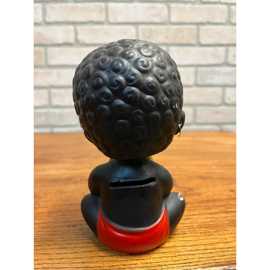 Vintage 1950s Kenmar Japan Baby Nodder Bobblehead Doll w/ Apple & Banana