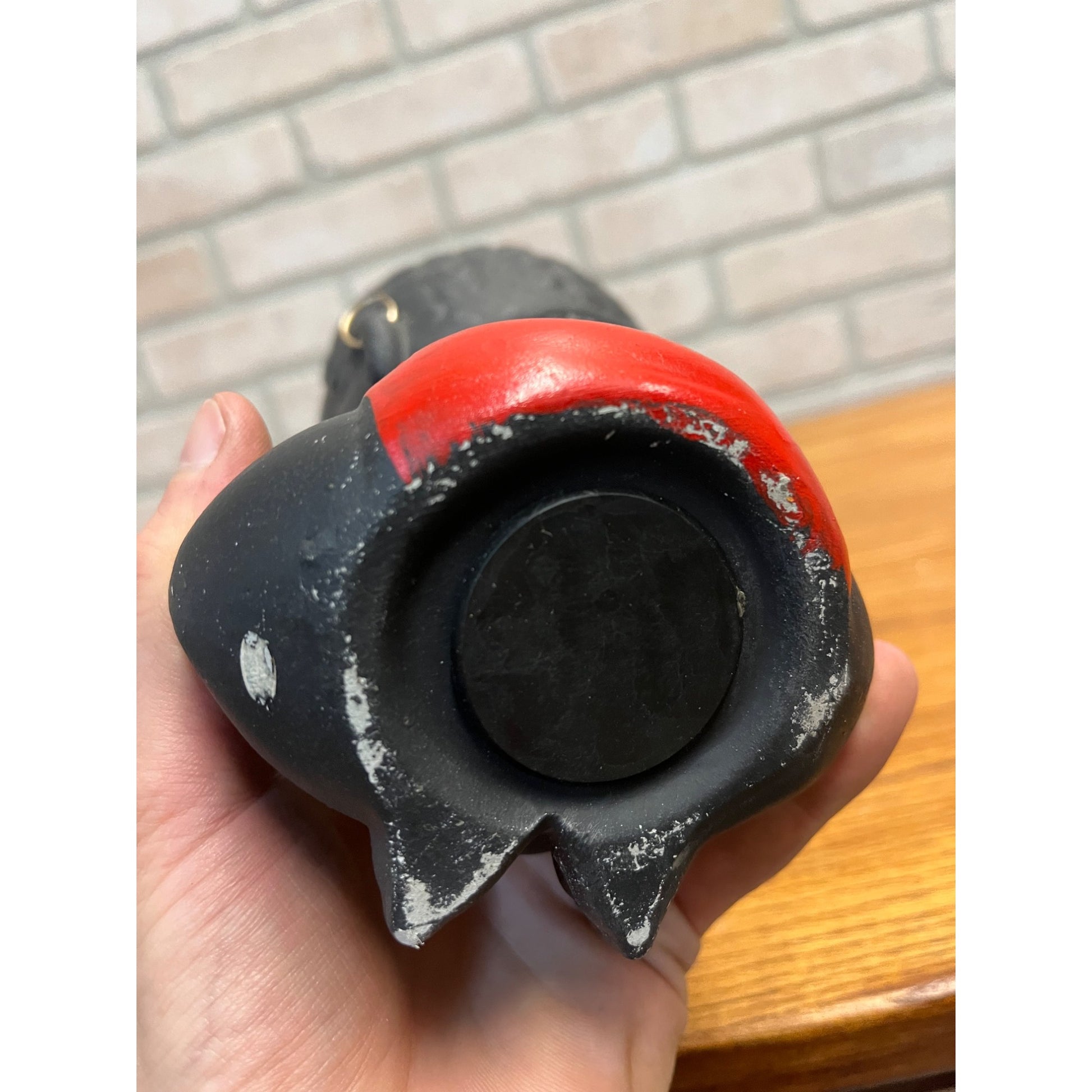 Vintage 1950s Kenmar Japan Baby Nodder Bobblehead Doll w/ Apple & Banana