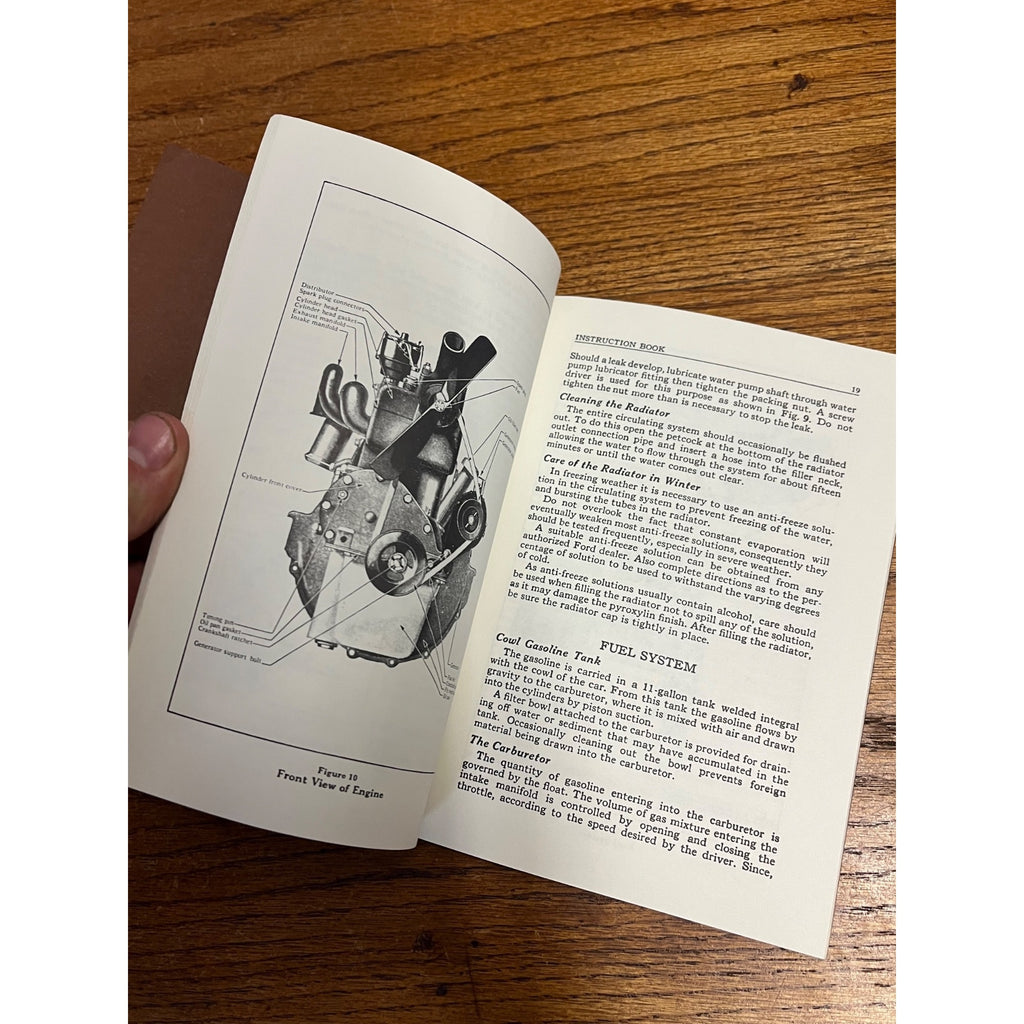 Ford Model A Instruction Book Owner’s Manual Vintage Automobile Reprint (1990)