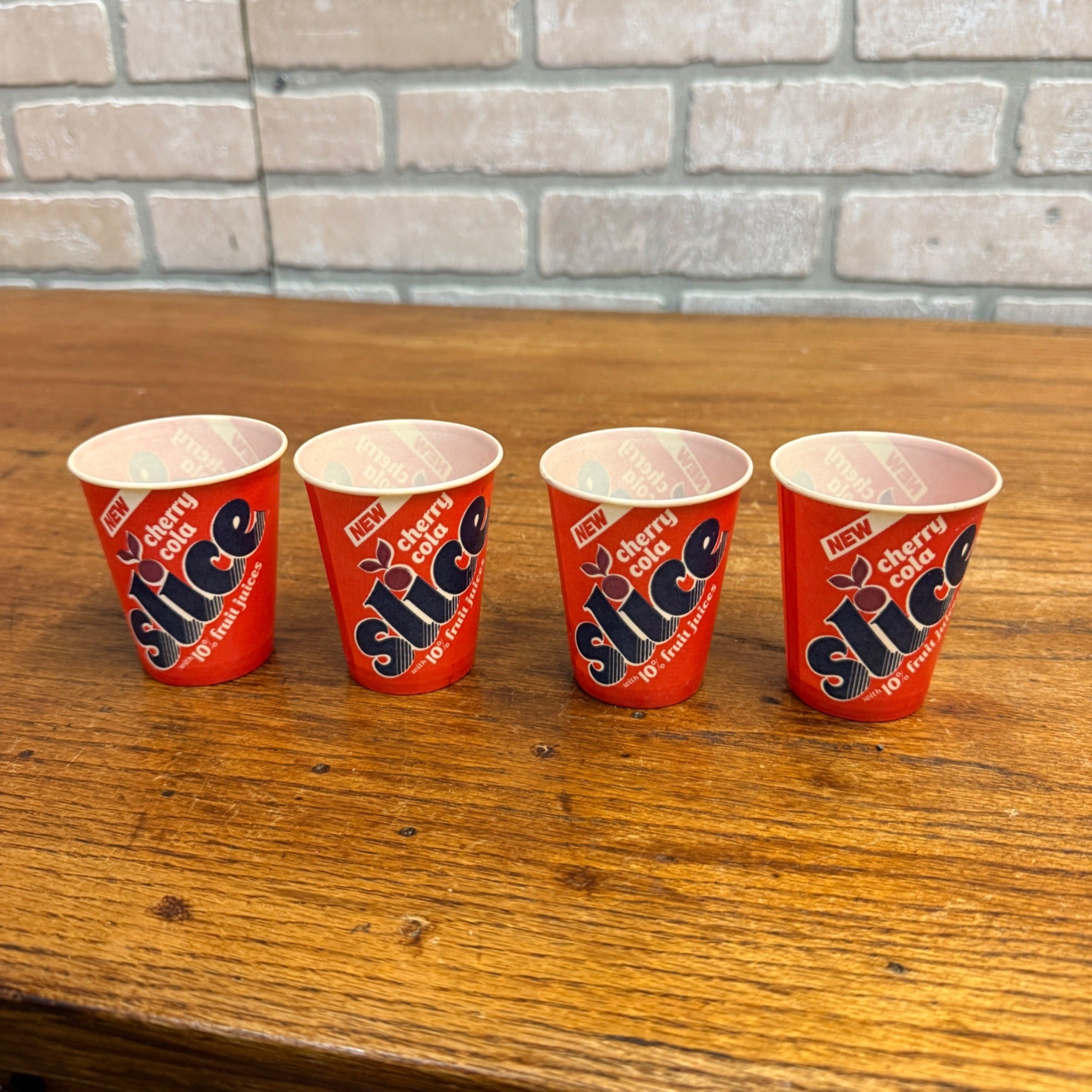 Vintage Lot SLICE Cherry Cola Soda Advertising Sample Promo Taster Wax Cups