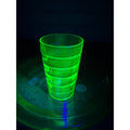 Hocking Glass Co. Block Optic Green Flat Tumbler Green Uranium Glass
