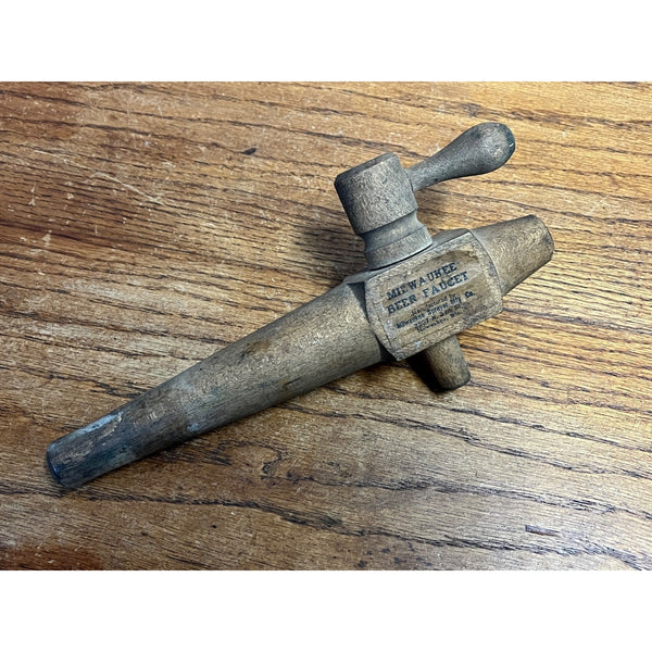 Vintage Milwaukee Beer Faucet Wooden Barrel Spigot Tap Wis WI Wisconsin