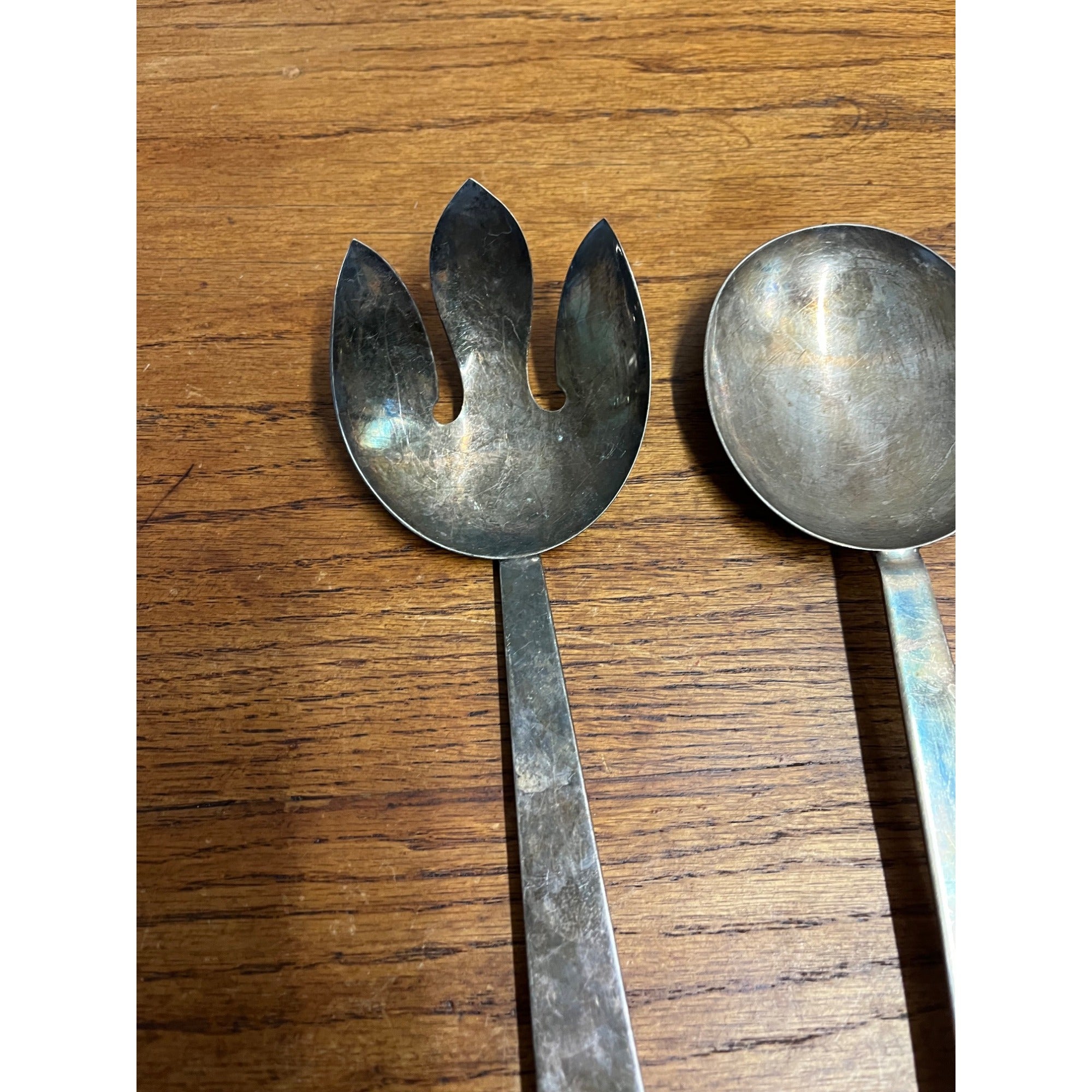 Pair of Serving Utensils Spoon Studio Silversmiths Large Silver Plated 13" SSS