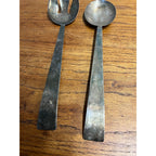 Pair of Serving Utensils Spoon Studio Silversmiths Large Silver Plated 13" SSS