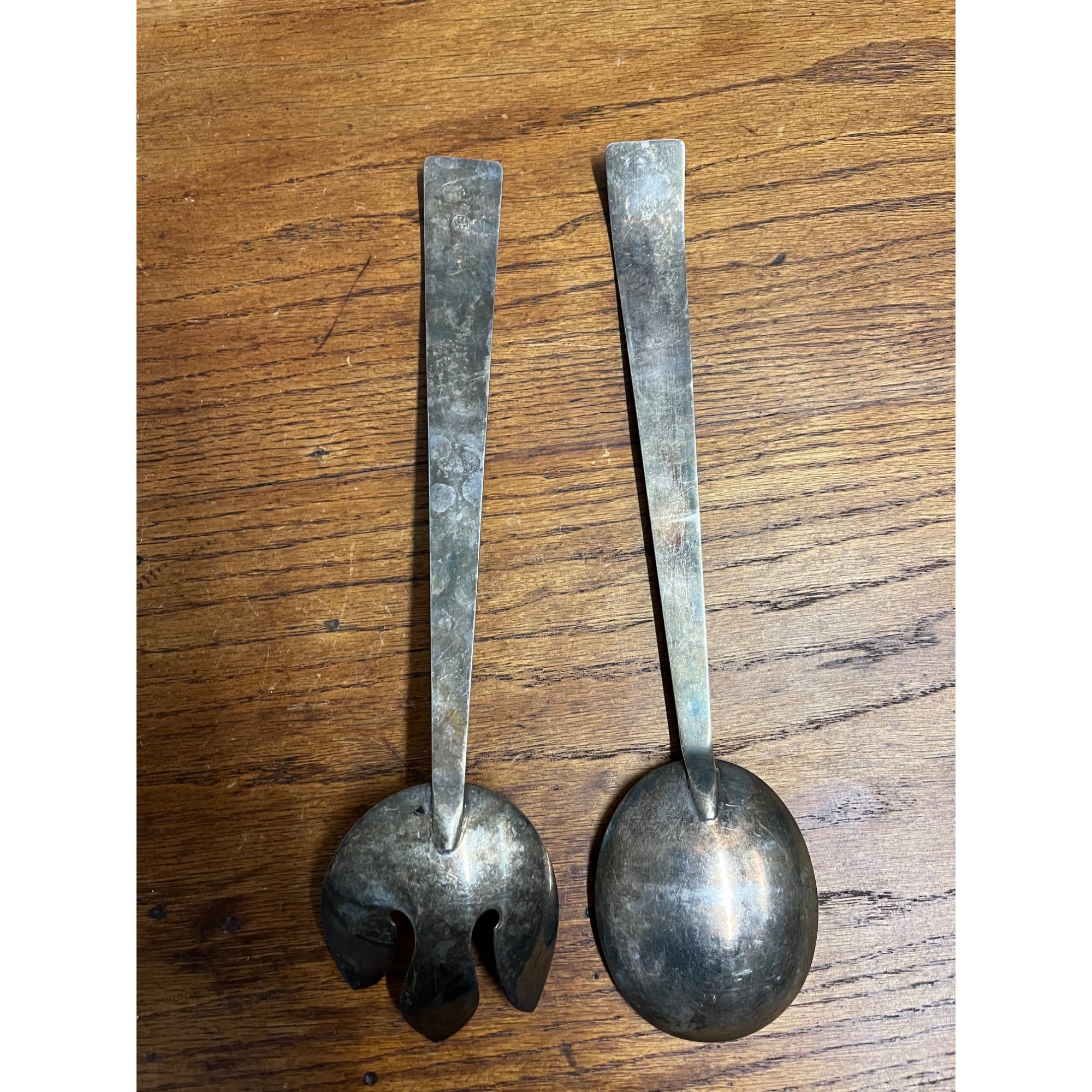 Pair of Serving Utensils Spoon Studio Silversmiths Large Silver Plated 13" SSS