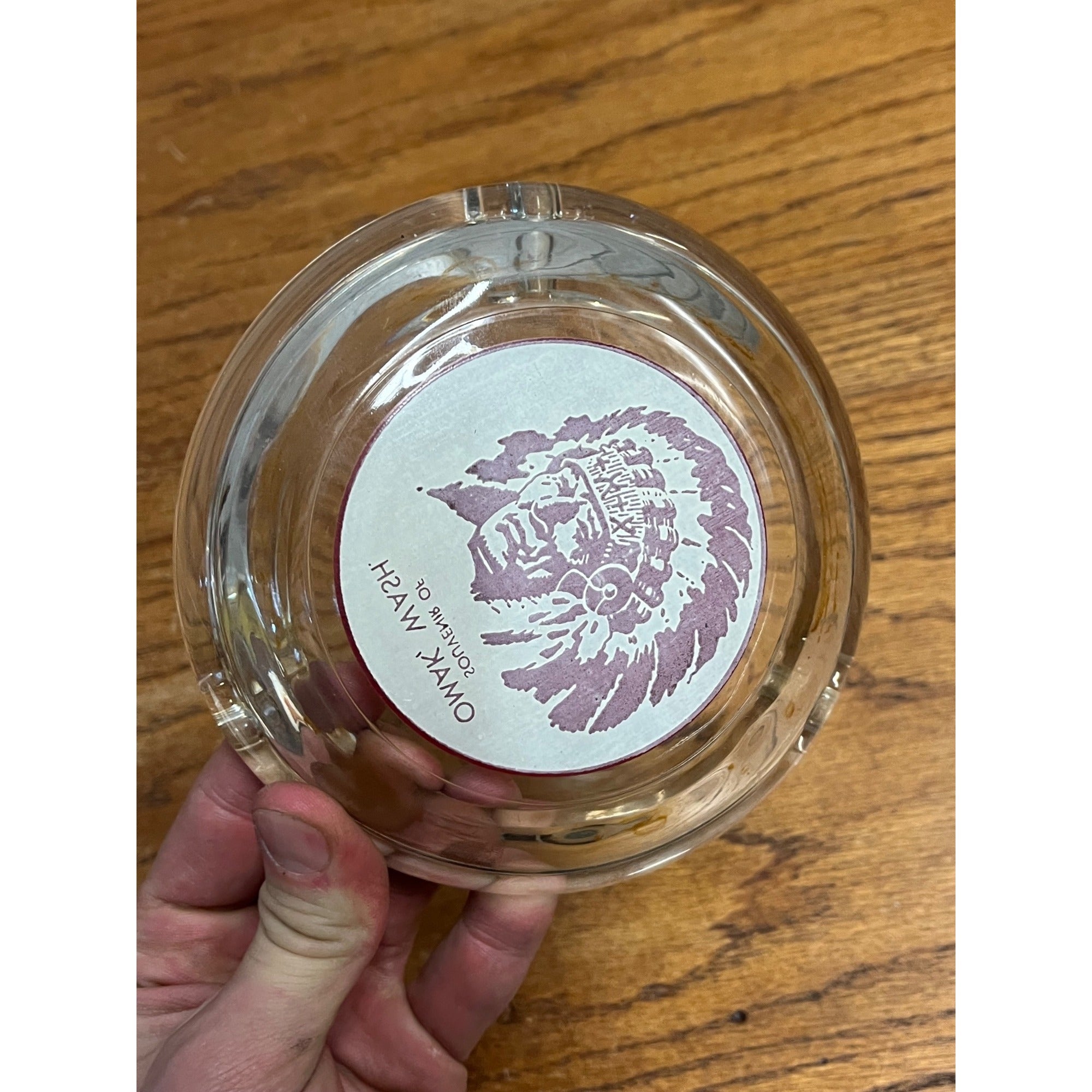 Vintage Omak, Washington Native American Indian Souvenir Ashtray