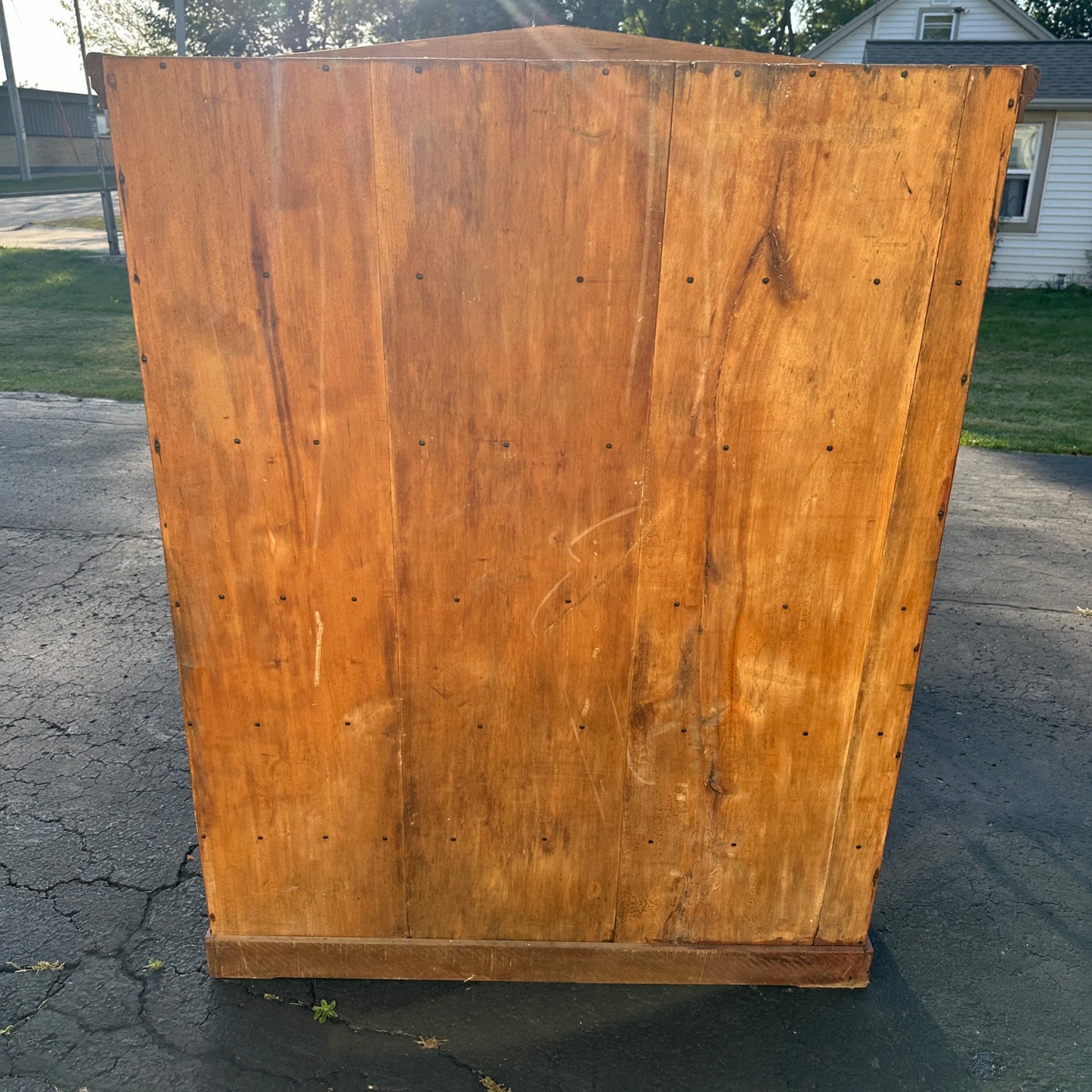 Antique 19th Century Primitive Jailhouse Cabinet Wooden Pine Cupboard Pantry