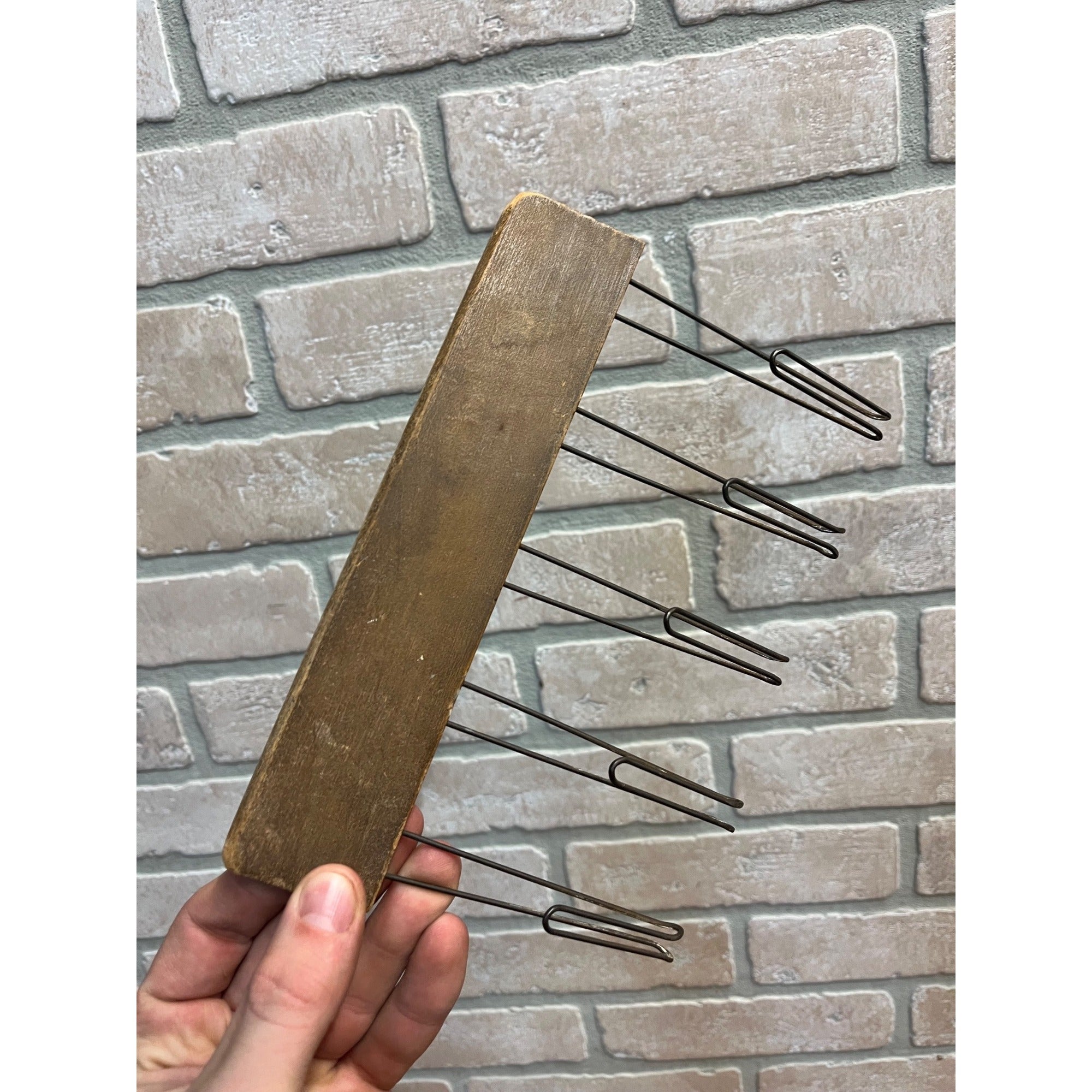 Vintage Blackboard Chalk Holder Wood Wire School Music Teacher Tool 4 Lines