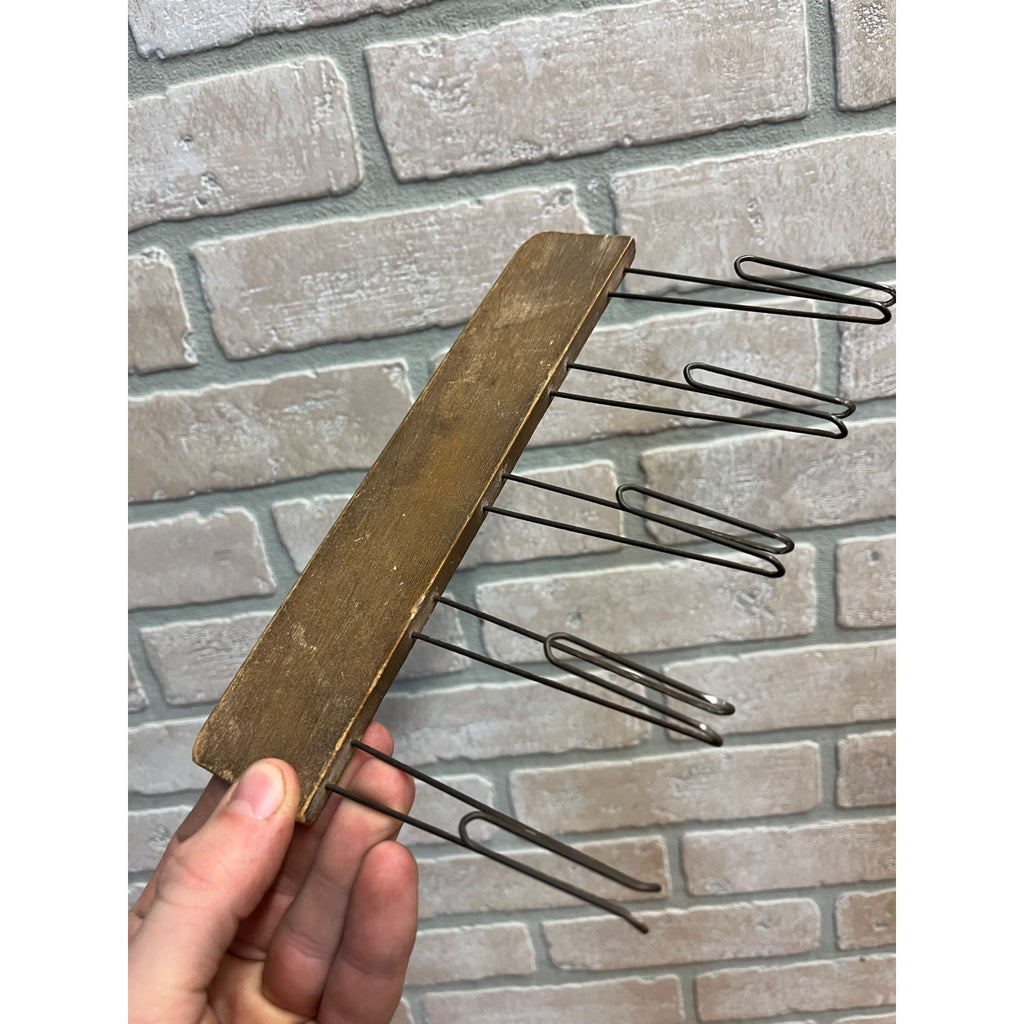 Vintage Blackboard Chalk Holder Wood Wire School Music Teacher Tool 4 Lines