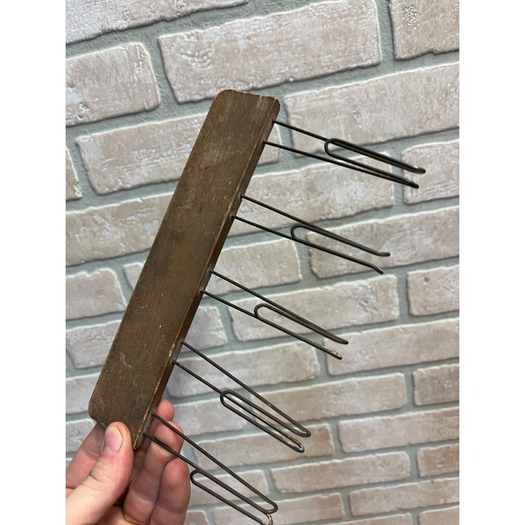 Vintage Blackboard Chalk Holder Wood Wire School Music Teacher Tool 4 Lines