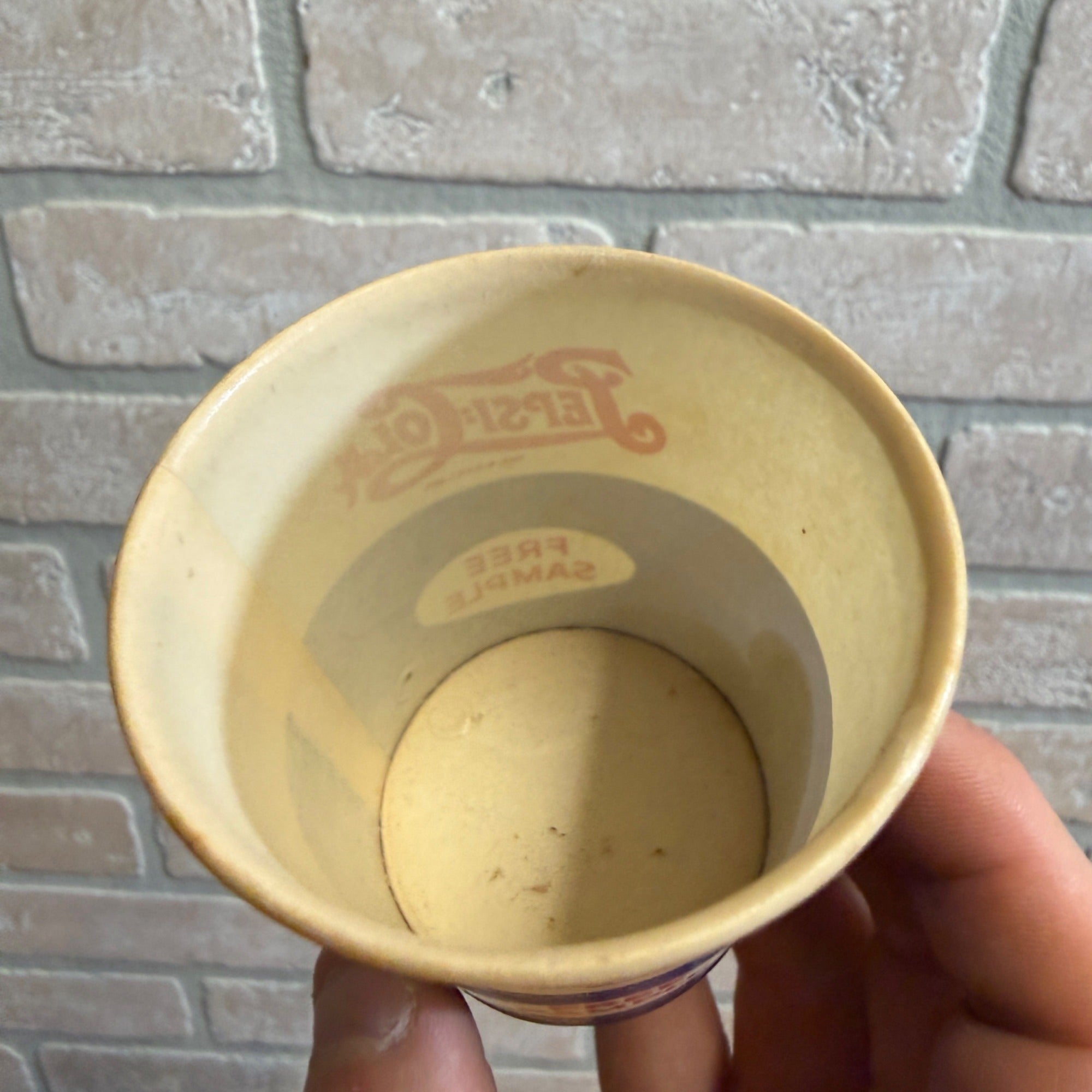 VINTAGE 1940S PEPSI COLA FREE SAMPLE WAX PAPER CUP