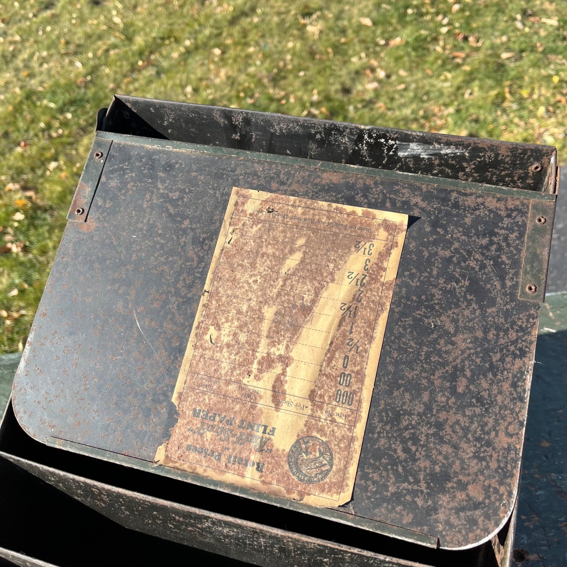 Vintage Ruff Stuff Tin General Store Counter Advertising Display Cabinet Indian