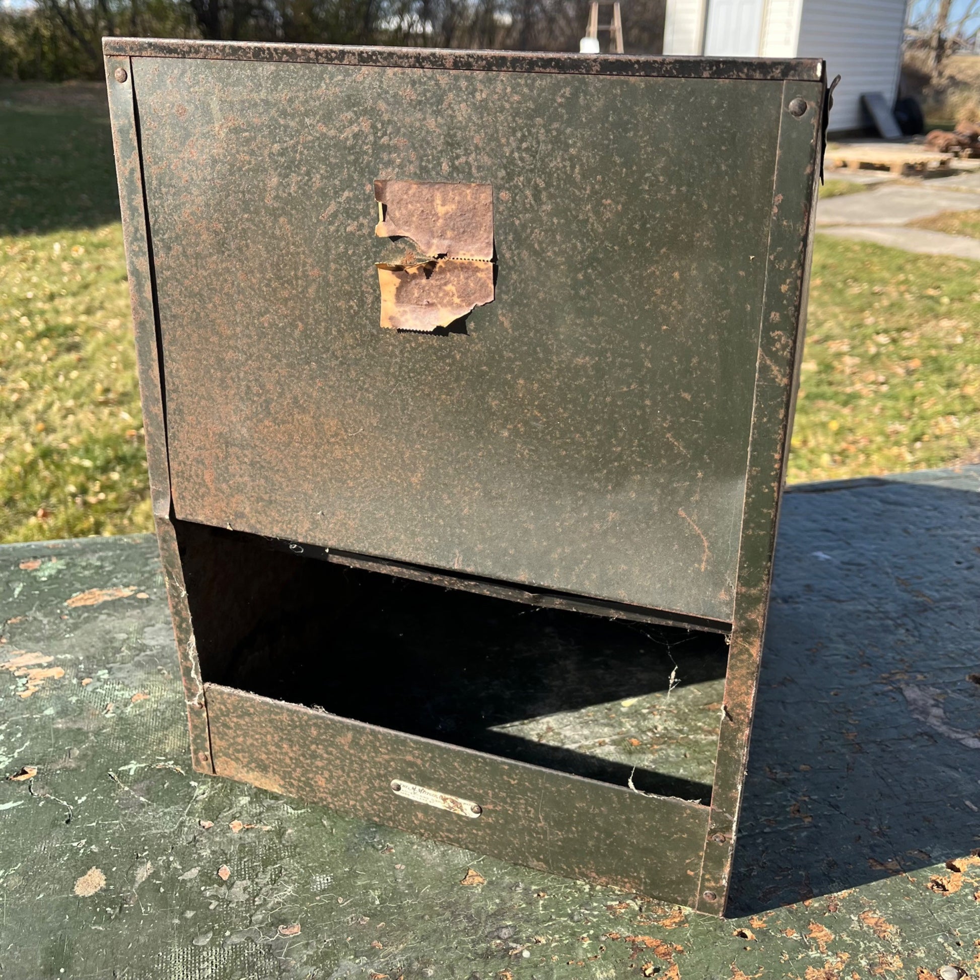 Vintage Ruff Stuff Tin General Store Counter Advertising Display Cabinet Indian