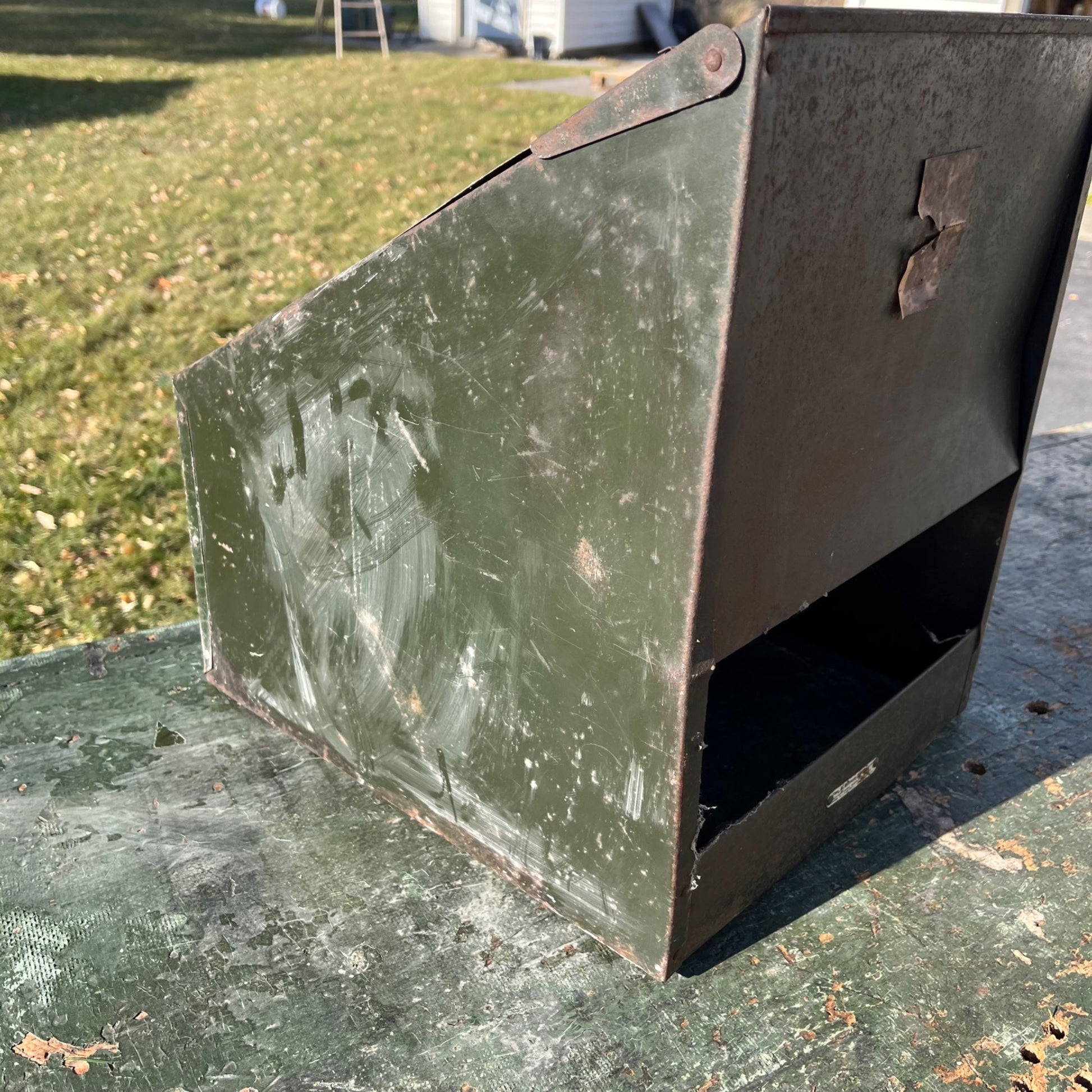 Vintage Ruff Stuff Tin General Store Counter Advertising Display Cabinet Indian