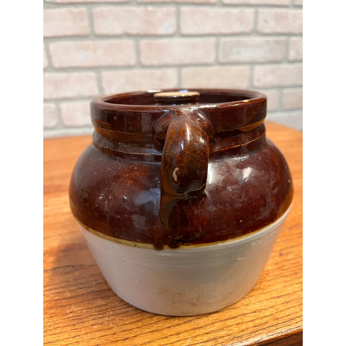 Red Wing Stoneware Advertising Bean Pot Manitowoc Wis WI Otto Pfeifer Store