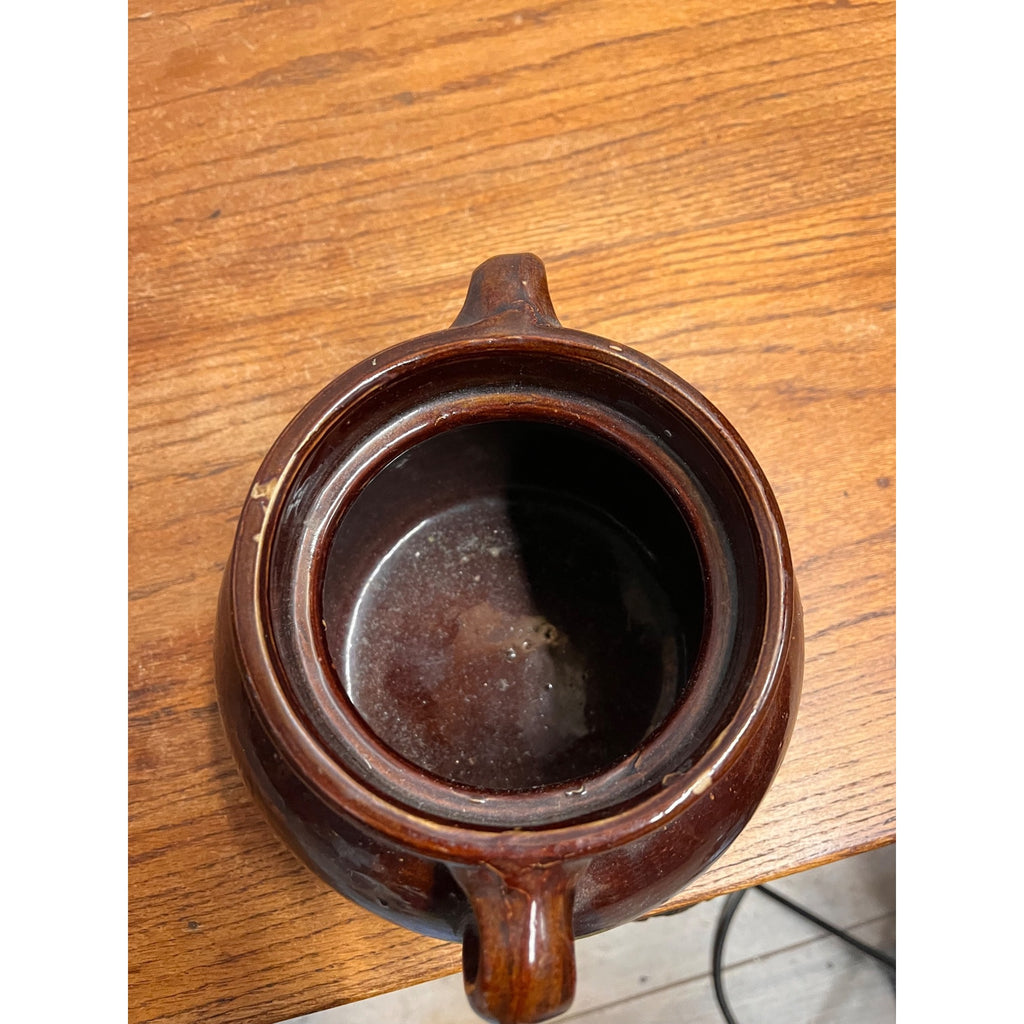 Red Wing Stoneware Advertising Bean Pot Manitowoc Wis WI Otto Pfeifer Store