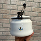 Vintage Bergen Enamelware Teapot Tea Kettle Scandinavian 1960s MCM