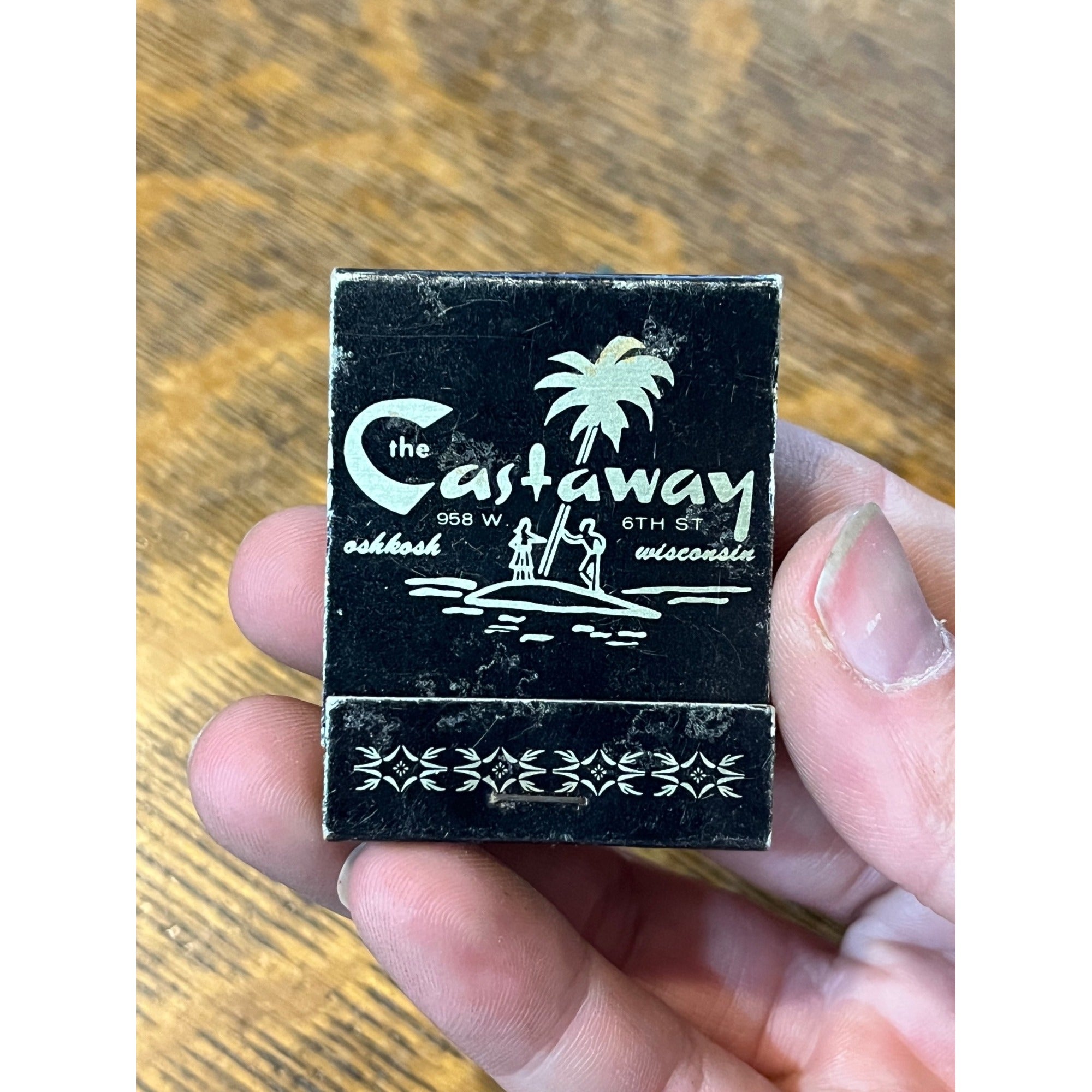 Vintage Matchbook Advertising - The Castaway - Oshkosh, Wis.