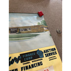Vintage 1955 Thorp Financial Auto Insurance Wisconsin Calendar Sign Poster