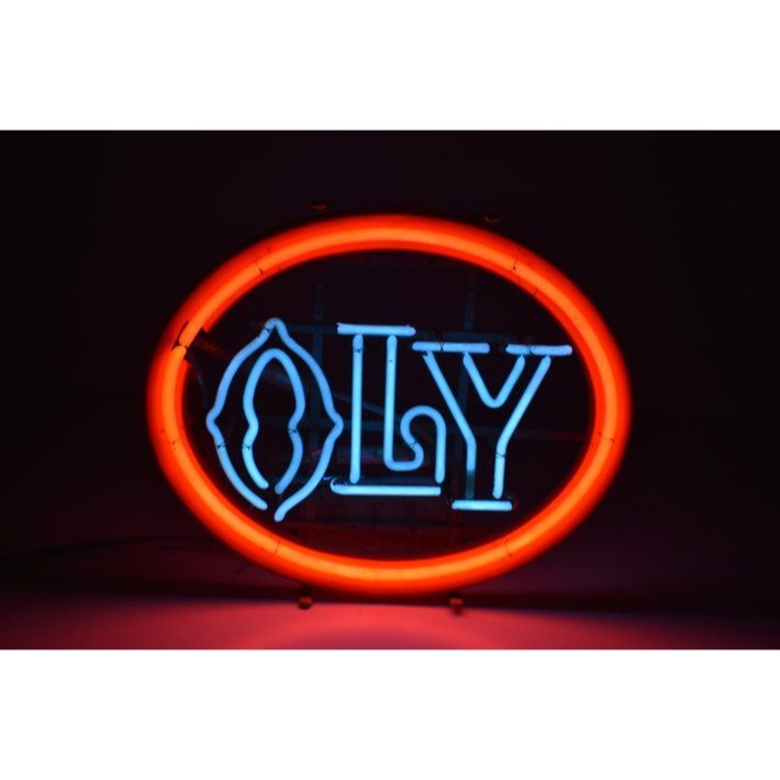 Vintage Olympia Brewing Co Oly Beer Neon Sign Works 20" x 16"