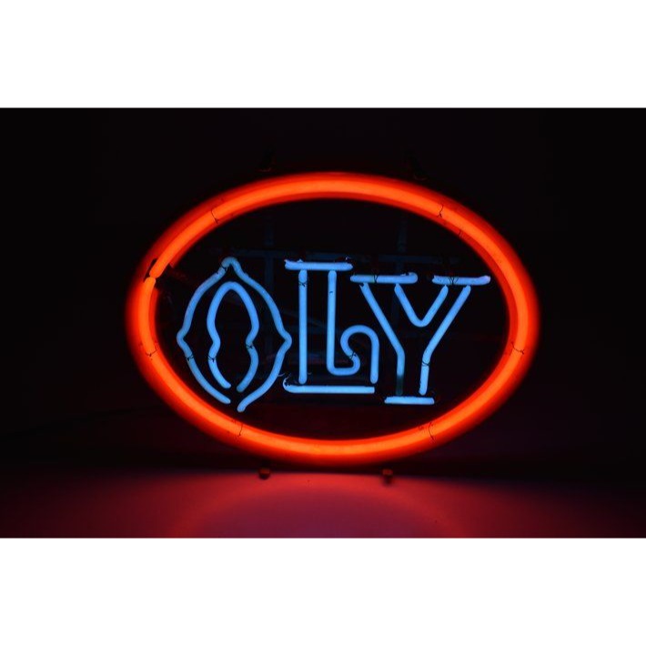 Vintage Olympia Brewing Co Oly Beer Neon Sign Works 20" x 16"