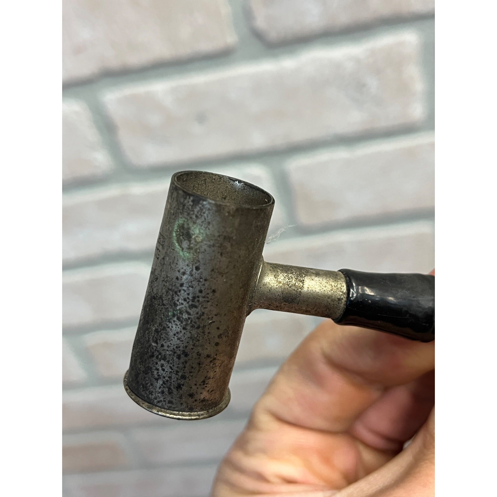 Viintage Gun Powder Shot Measure with Wooden Handle and Adjustable Scoop