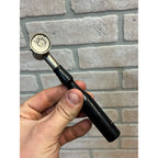 Viintage Gun Powder Shot Measure with Wooden Handle and Adjustable Scoop