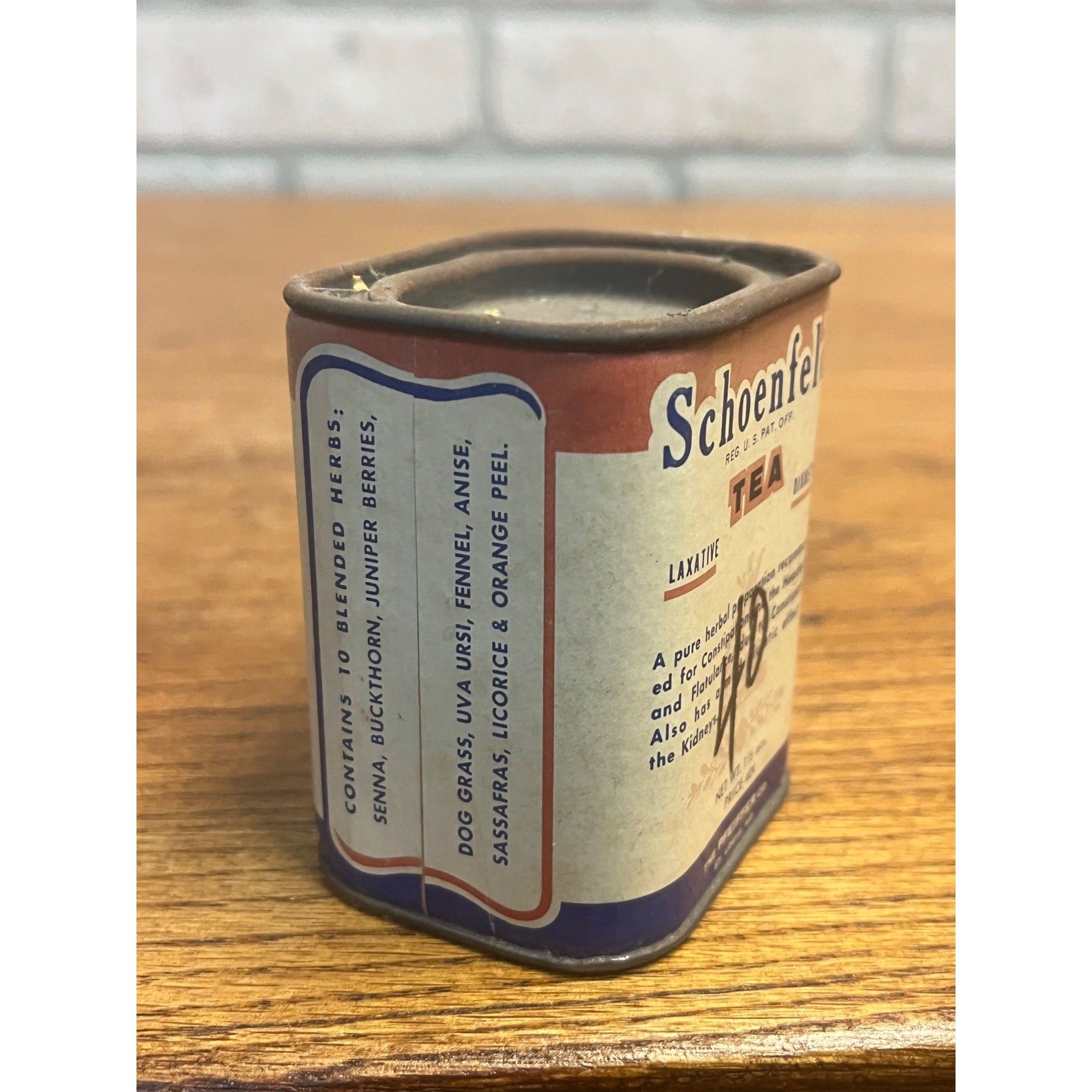 Vintage Schoenfeld Genuine Diuretic Laxative Tea Pharmacy Drug Store
