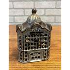 Antique AC Williams Early 1900s Cast Iron Domed Bank Building Still Bank