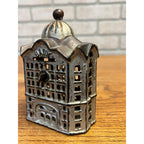 Antique AC Williams Early 1900s Cast Iron Domed Bank Building Still Bank