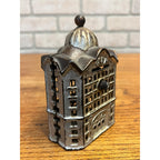 Antique AC Williams Early 1900s Cast Iron Domed Bank Building Still Bank