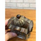 Antique AC Williams Early 1900s Cast Iron Domed Bank Building Still Bank