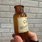 Antique Prepared Chalk Apothecary Medicine Bottle Reinhart Shepherdstown W VA