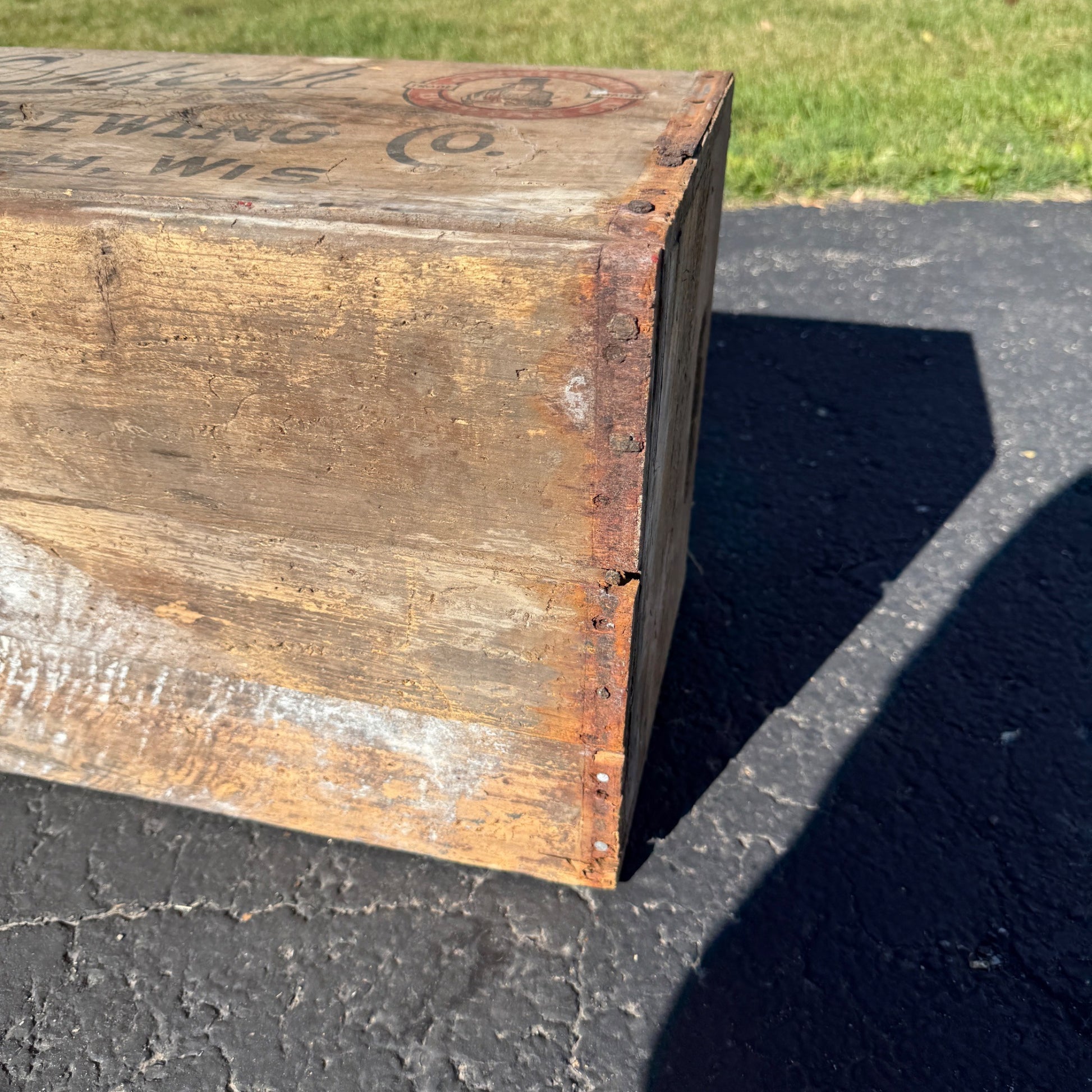 Wooden Beer Crate Oshkosh Brewing Co. Chief Wisconsin Wood Box