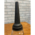 Early Rare Mobiloil Gargoyle "E" Motor Oil Bottle Spout Vacuum Oil with Bottle
