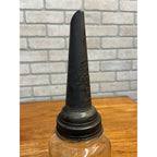 Early Rare Mobiloil Gargoyle "E" Motor Oil Bottle Spout Vacuum Oil with Bottle