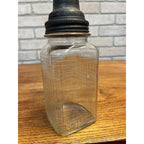 Early Rare Mobiloil Gargoyle "E" Motor Oil Bottle Spout Vacuum Oil with Bottle