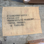 Large Tanzania Coffee Cafe Imports Bean Sack Bag Crafts Wall Decor Burlap Bag