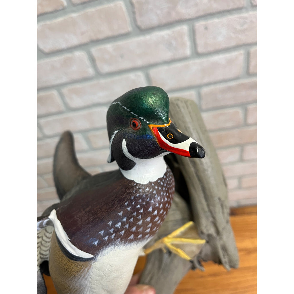 Ducks Unlimited Flying Wood Duck By Sam Nottleman Hanging Sculpture 1257/5000
