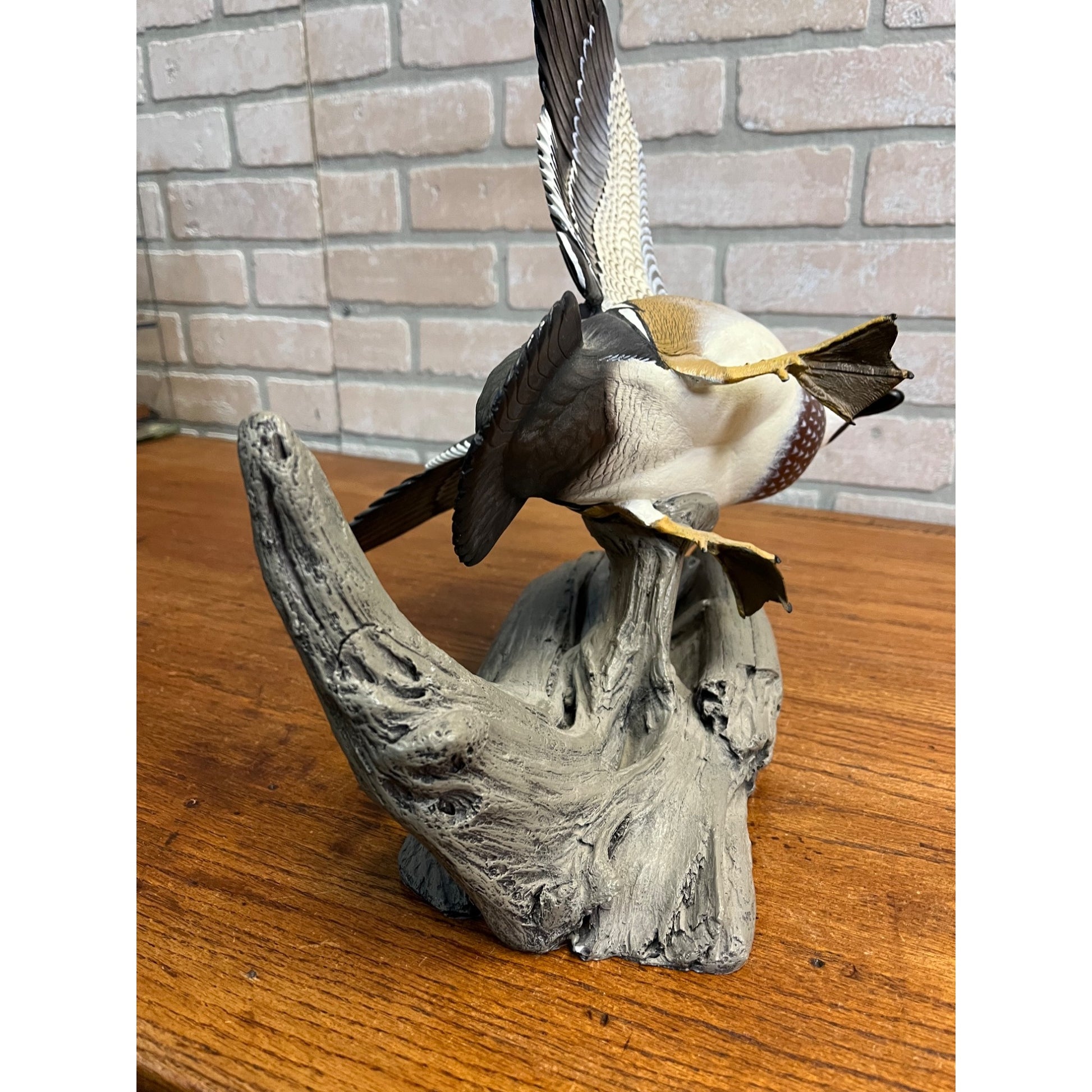 Ducks Unlimited Flying Wood Duck By Sam Nottleman Hanging Sculpture 1257/5000