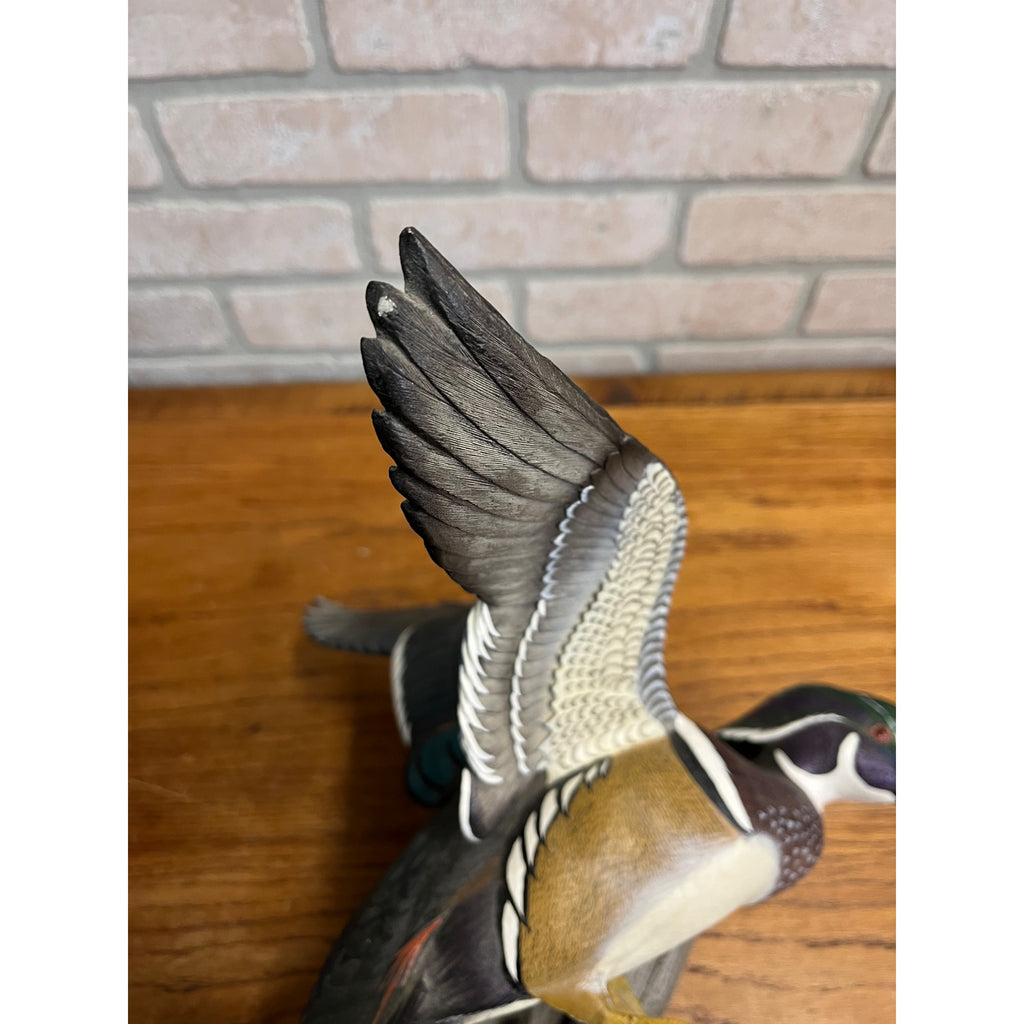 Ducks Unlimited Flying Wood Duck By Sam Nottleman Hanging Sculpture 1257/5000