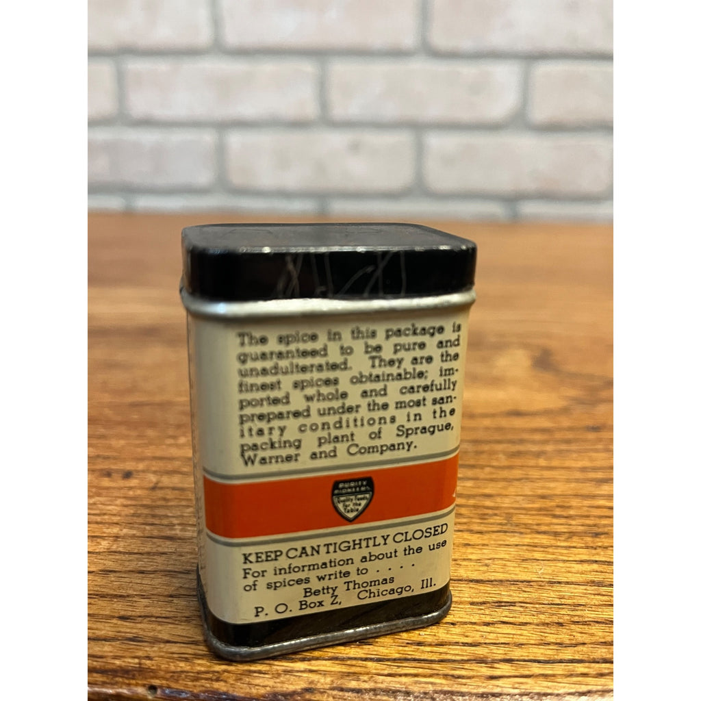 Vintage Richelieu Cream of Tartar Spice Tin Advertising Can Sprague, Warner & Co. Chicago, Illinois.