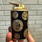 Ronson Desktop Lighter Varaflame Saturn Untested As-is Coin Motif Pattern